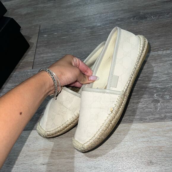 Gucci Cream White GG monogram Espadrilles Size EU 36 - Picture 8 of 8